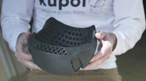 设计师使用HP的Multi Jet Fusion创建3D打印自行车头盔