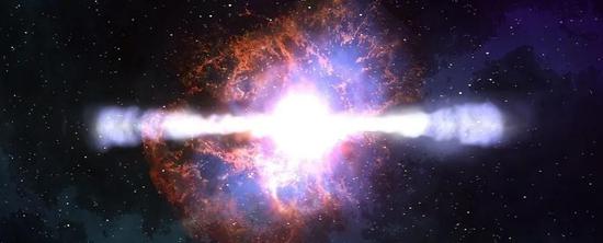  超新星爆发艺术图（图片来源：NASA）